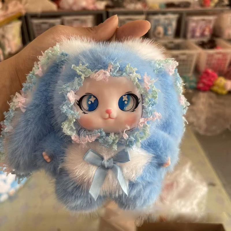 Plush Loli Rabbit Doll, Cute Bunny Plush Pendant, Kawaii Claw Machine Ornament, Bag Charm Gift