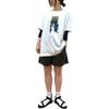 Uniqlo × Doraemon SS25 Mona Lisa Pattern Letter Print Casual Crew Neck Short Sleeve T-Shirt Unisex Tops White 474457-00