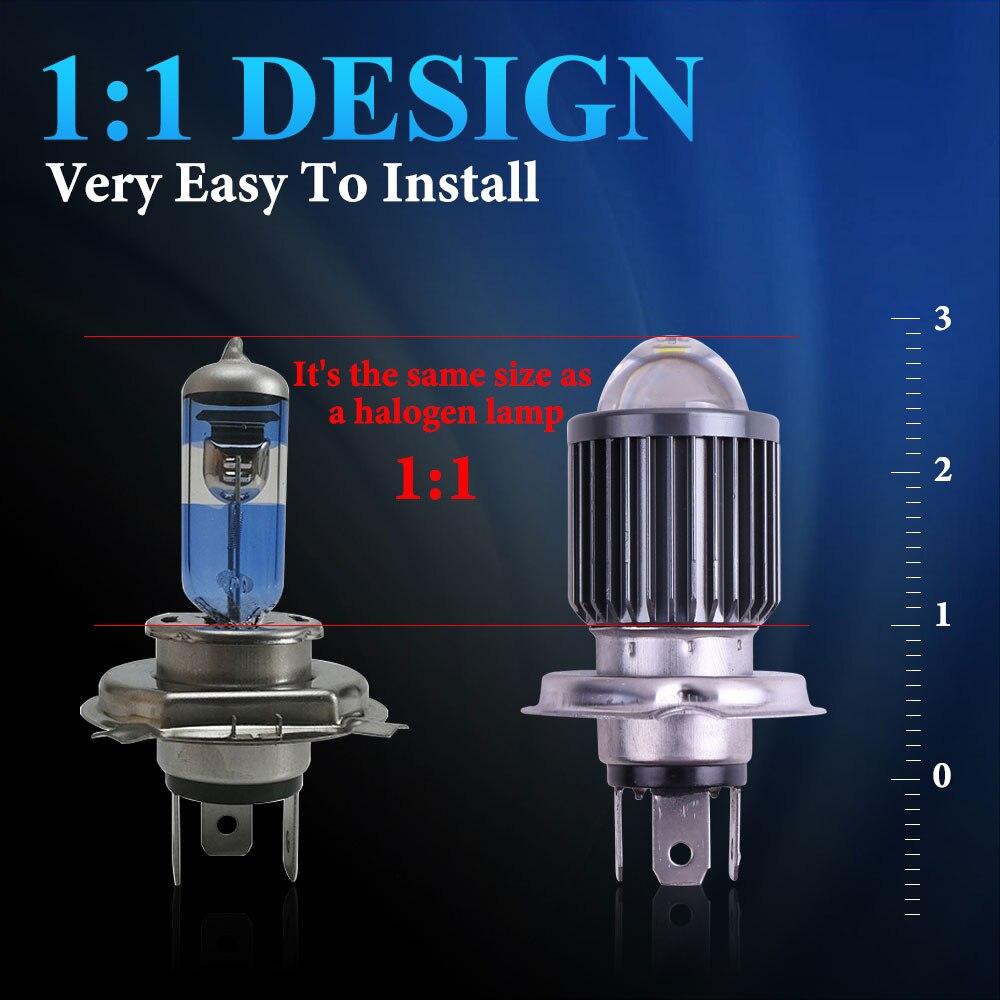 H4 LED Motorcycle Headlight H6 BA20D P15D CSP Led Lens White Yellow Hi Lo Beam Spotlight Motorbike Scooter Running Lamp