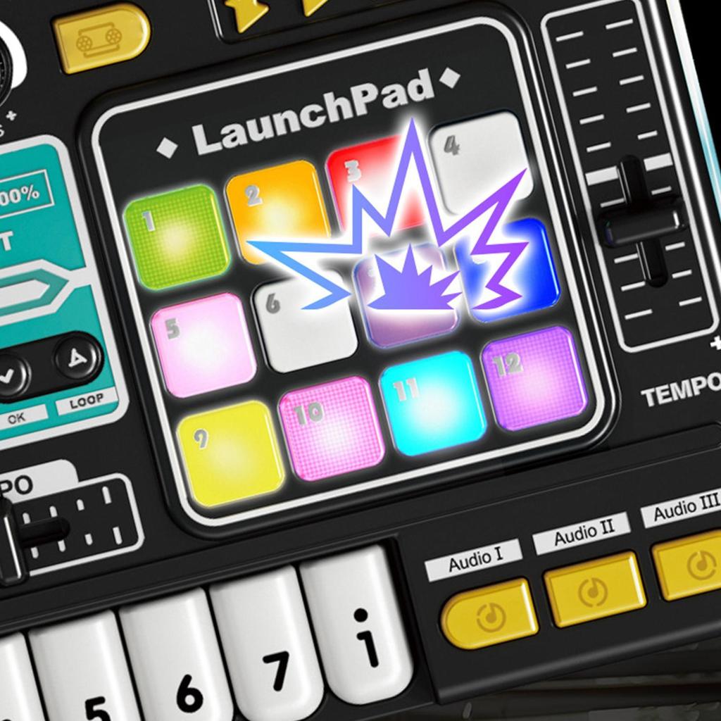 Brinquedos de Controlador de Mixer DJ de Simulação para Crianças, Brinquedos Eletrônicos de Jogo Educacional com Efeitos Musicais Multifuncionais, Presente de Aniversário Para Crianças