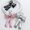 Bead Leather Pearl Bow Keyring Rhinestone Y2k Hanging Backpack Accessories  School