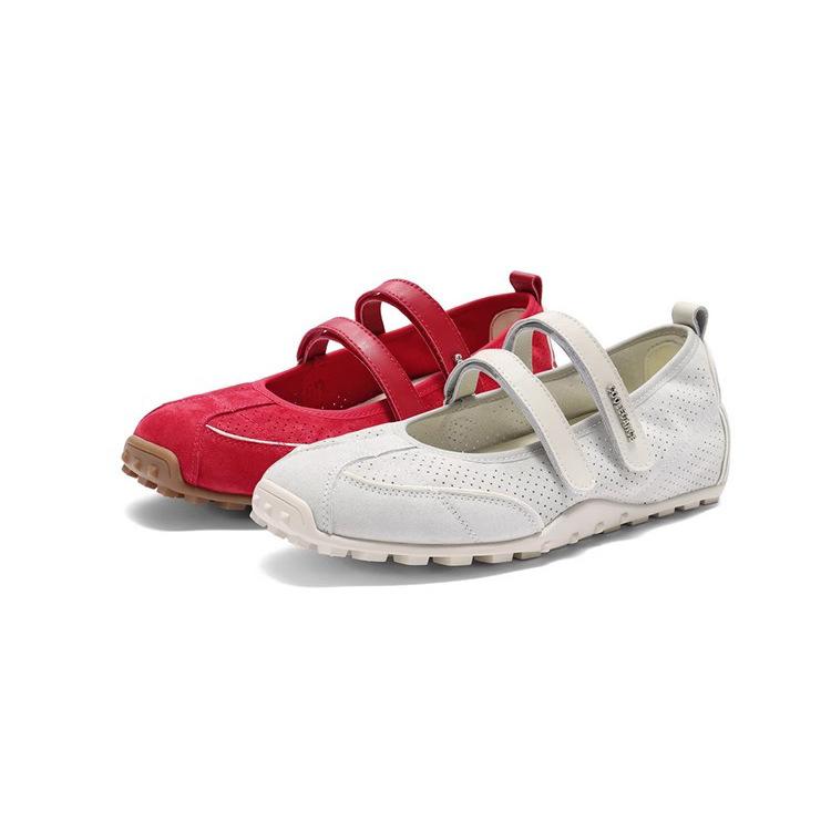 Wine Heart Candy Ballet Soft Sole Red Sports Mary Jane Shoes Women's 2025 Summer Moral Training Women's Sports and Leisure Shoes