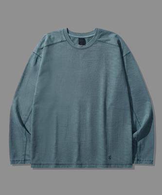 EZKATON Ash Cutout Long Sleeve T-Shirt Blue Mmlt6937