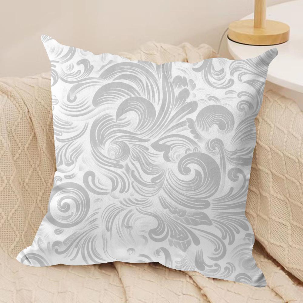 Gray Nordic Geometry Cushion Cover Soft Plush Fabric DoubleSided Printed Cushion Covers for All Seasons Modern HomeDecor Gift