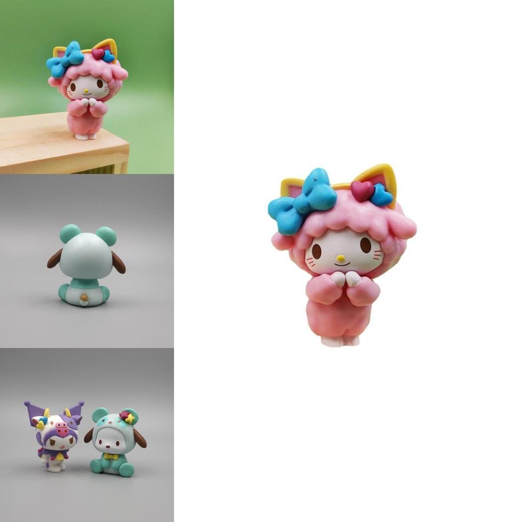 Cute Kuromi My Melody Figure Toy Playset Cake Topper For Diy Accessories