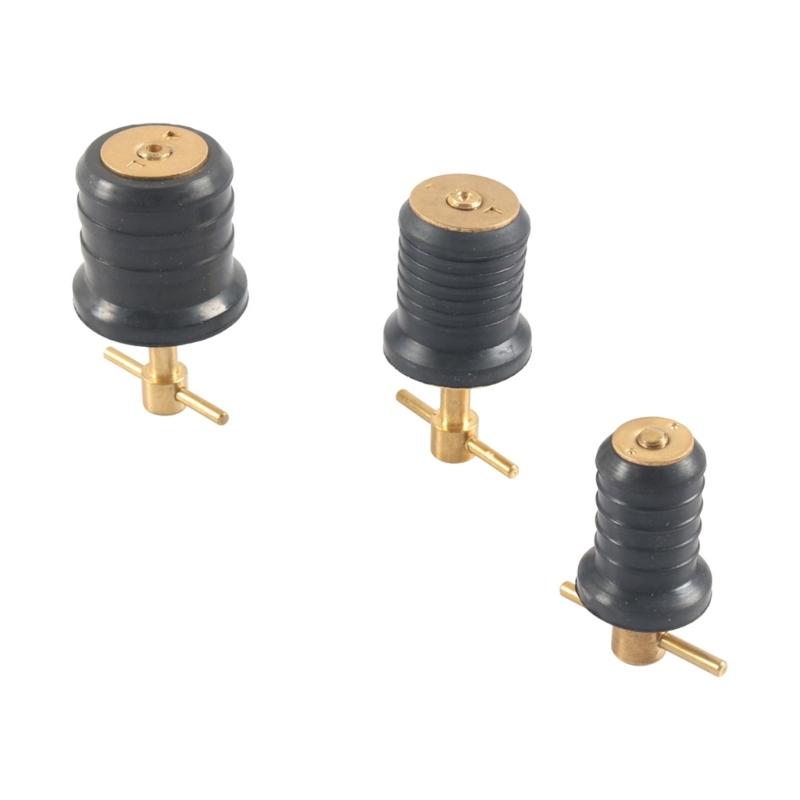 Heavy Duty Vessels Boat Deck Drain Cover 3/4 Inch Brass Rubber Plug Leak Proof Suitable For Ships Secure Water Sealing