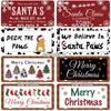 Christmas Vintage Metal Sign Welcome Tin Sign Vintage Door Decor Man Cave Plaque Home Decor Bar Sign Friend/Family Gift
