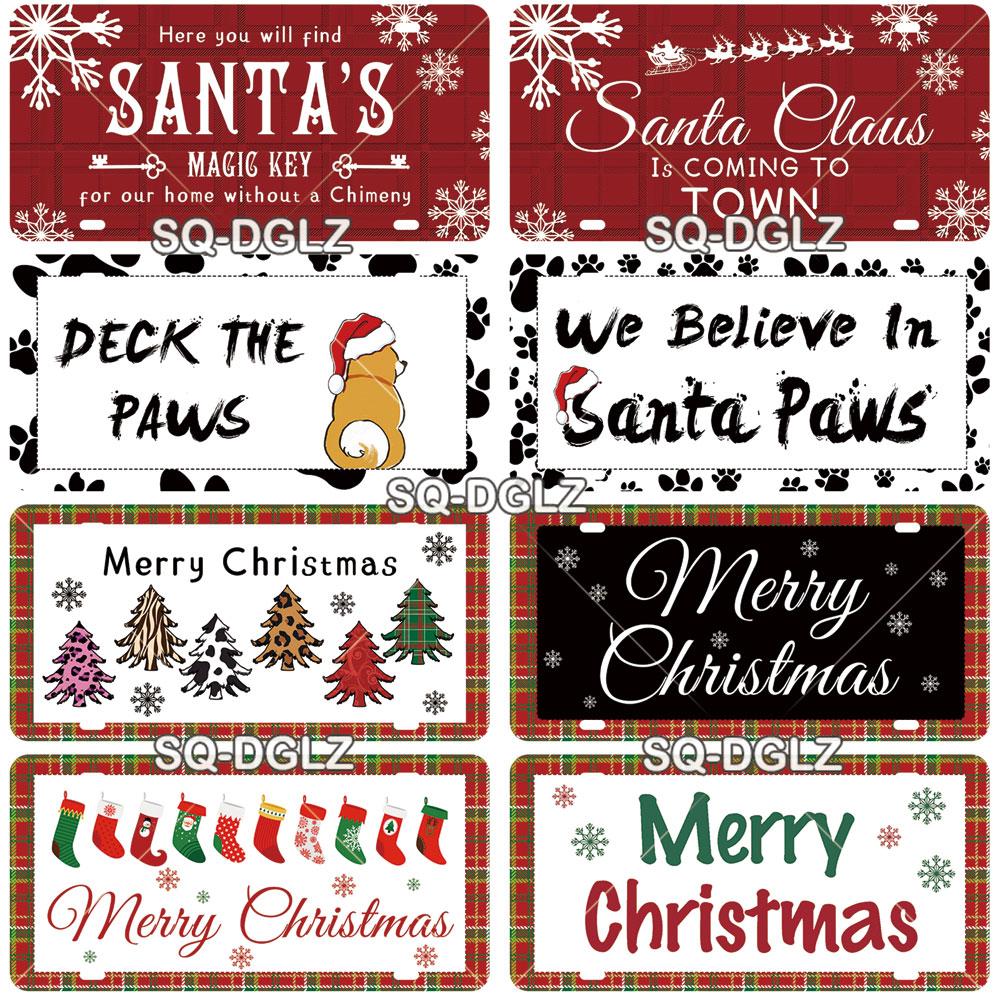 Christmas Vintage Metal Sign Welcome Tin Sign Vintage Door Decor Man Cave Plaque Home Decor Bar Sign Friend/Family Gift