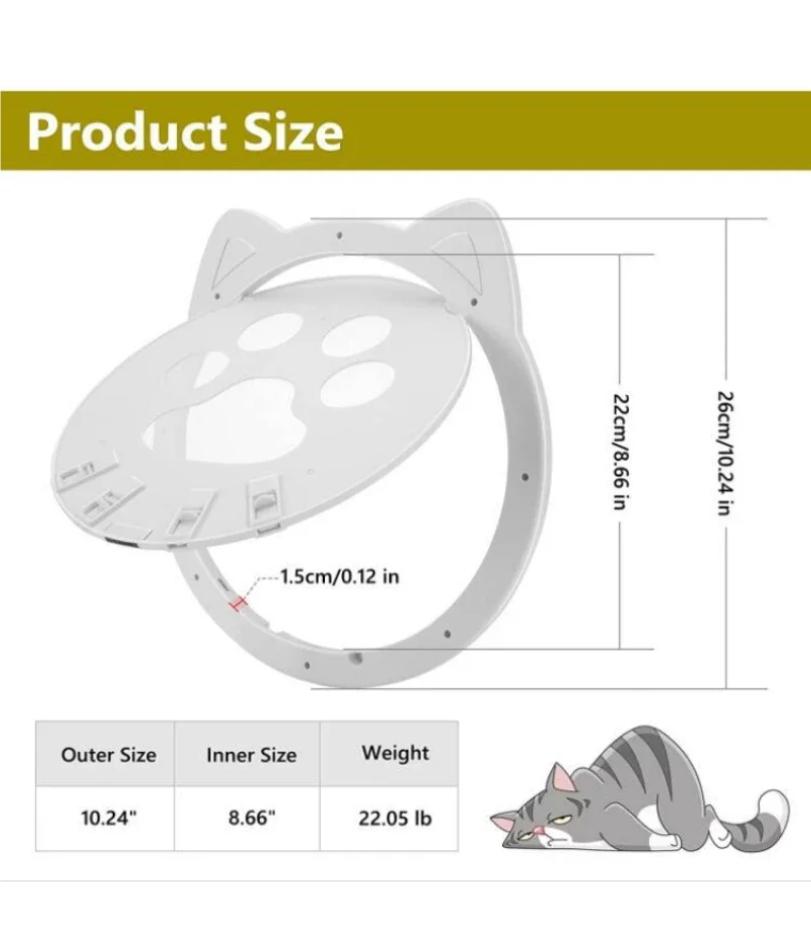 Drzwi z moskitierą dla zwierząt, magnetyczne, samozamykające się, dla małych psów i kotów, z funkcją blokowania, do drzwi moskitierowych, okien i ganków