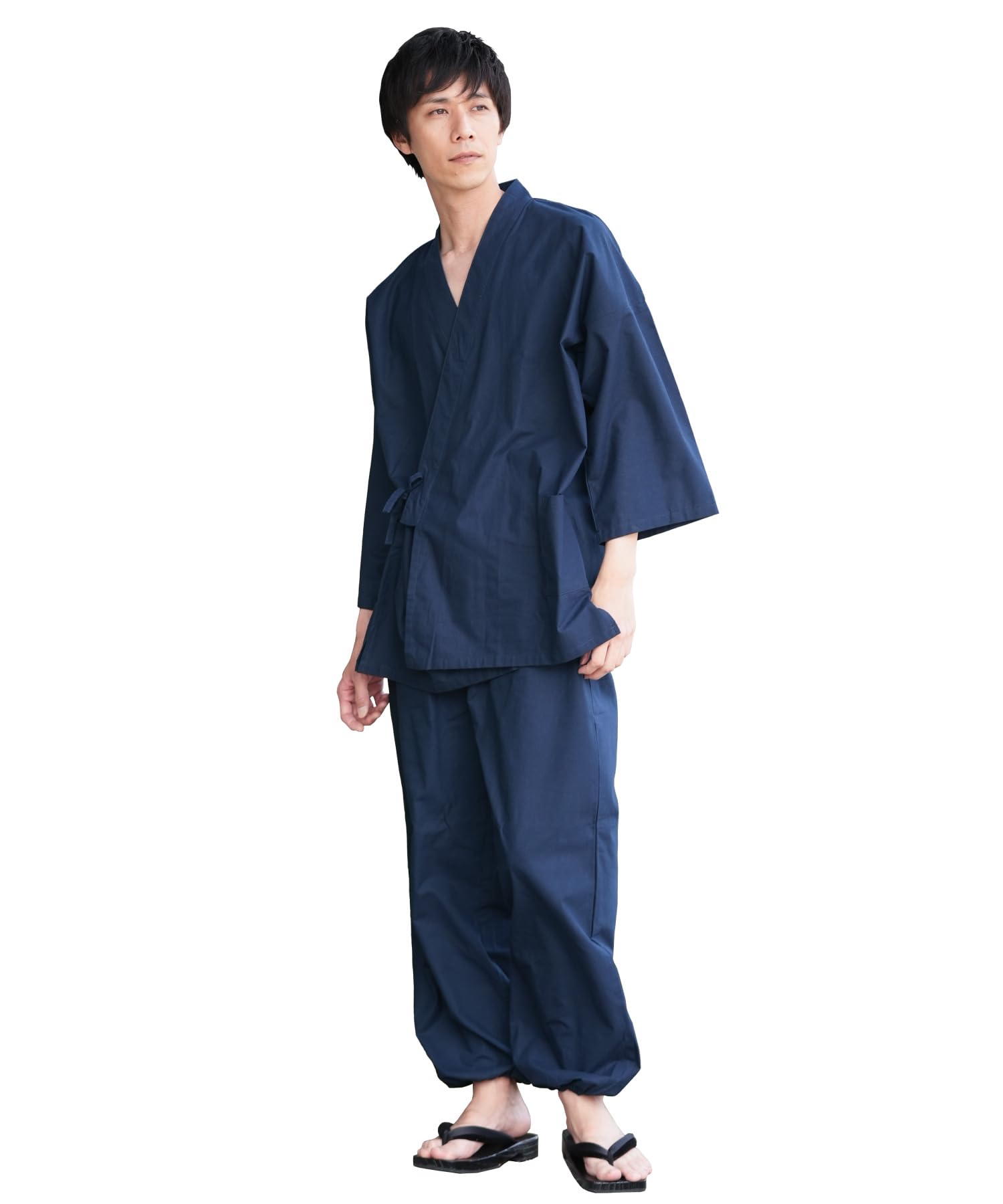 Erin Japan - Japanese Selected Goods - Men's Samue All Sheeting Relaxing Japanese Clothing [On Nishiki] (Japanese Workwear) Set, Seasons, 100% Cotton, Material, Workwear, Loungewear, Wear,