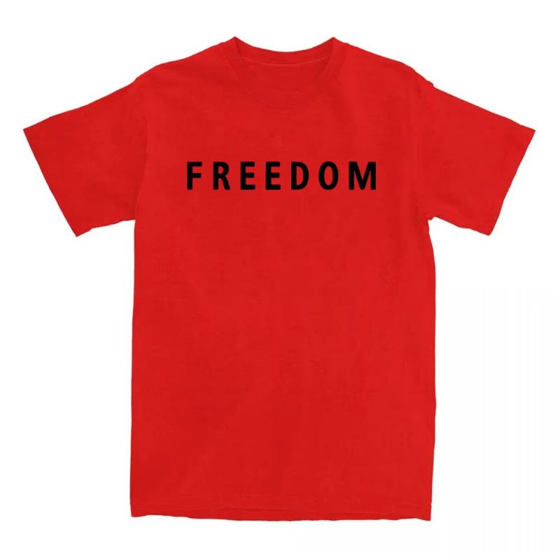 Freedom Charlie Kirk Tshirt Pure Cotton Loose Casual Unisex Tshirt Trendy Fan Enthusiast Printed Top Street Style Shirt