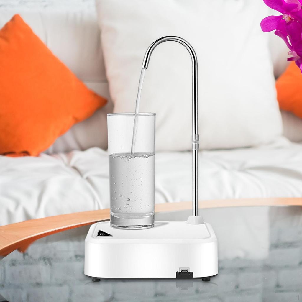 Distributore d'acqua sul comodino, pompa elettrica per bottiglia, ricarica USB con base per bere da appoggio