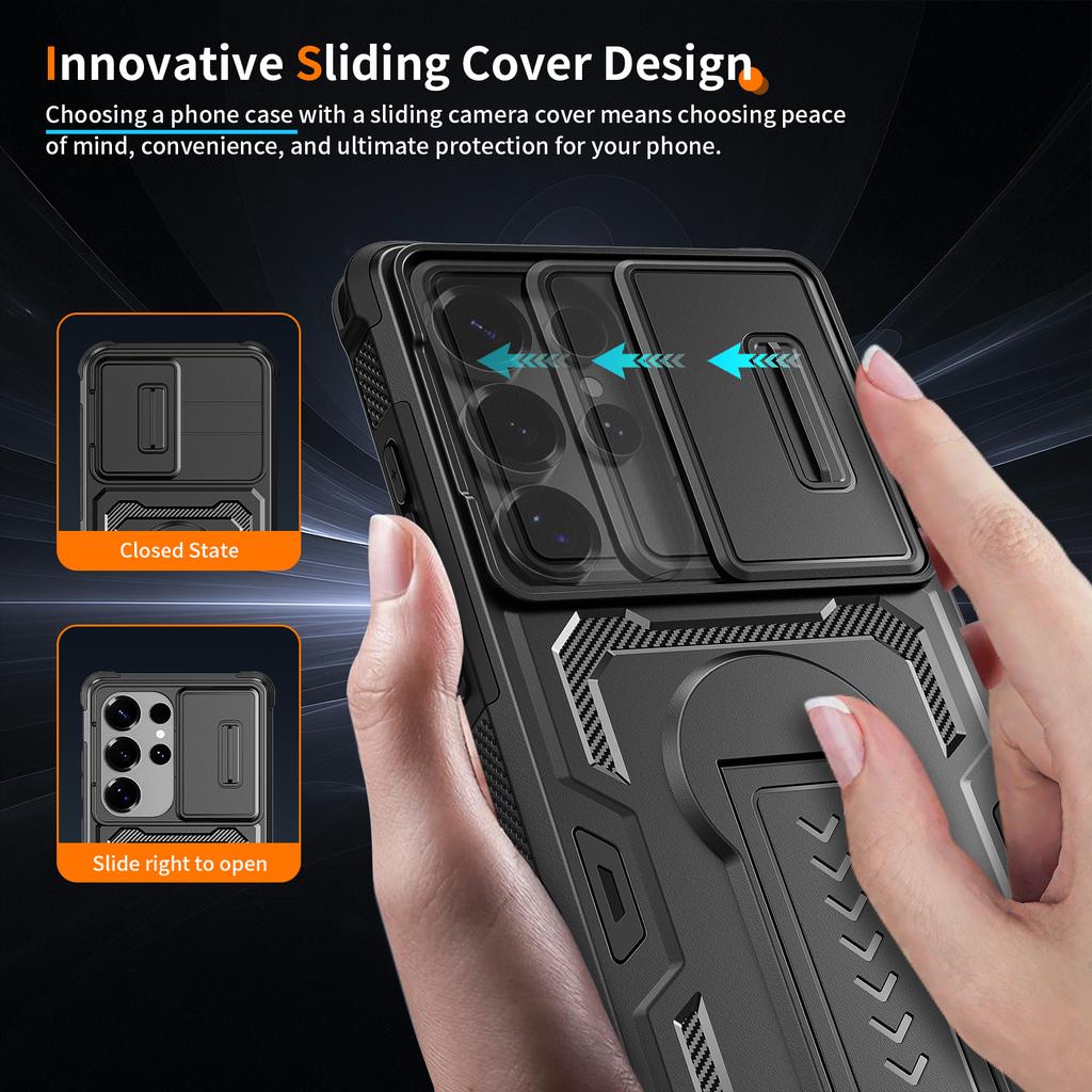 Protective Coque Case for Samsung Galaxy S26 Ultra A57 5G S24 S25 S 26 A17 A56 A36 A16 A26 Lens Protection Stand Holder