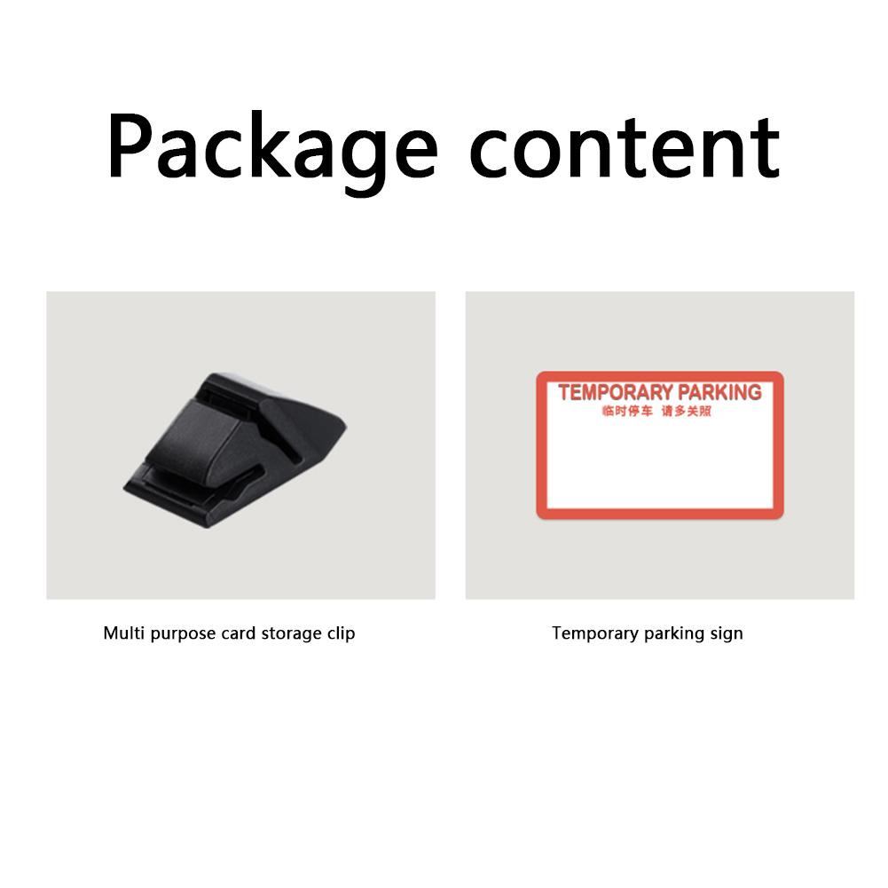 Car Temporary Parking Card Ticket Holder Home Office Desktop Card Slot Fixed Clip Car Parking Card Holder Auto Interior Parts