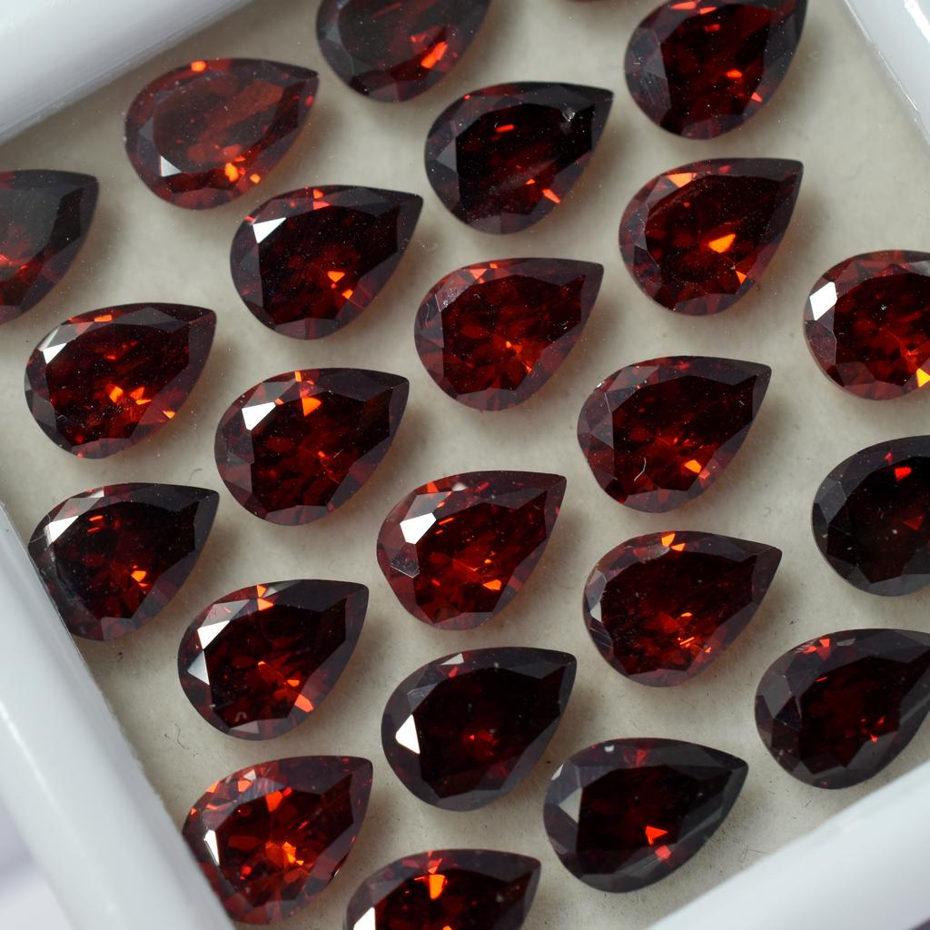 Natural CERTIFIED 6 Pcs Sapphire Orange Pear Cut Loose Gemstone 7x5 Mm Lot Aq-3636