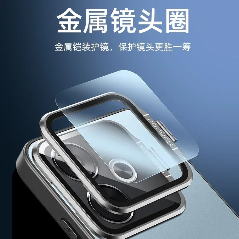 Für Realme NEO 7 Hülle Metallobjektiv-Kamerahalterabdeckung für Realme NEO7 GT 6T GT6 T NEO6 SE Stoßfestes, mattes Schützendes Kickstand-Case