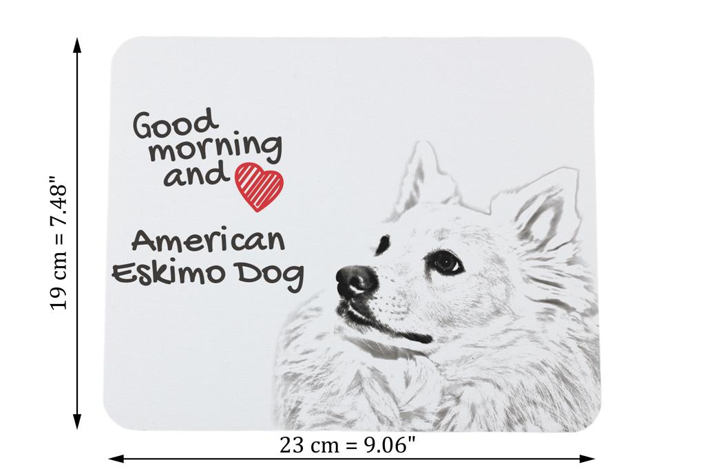 American Eskimo Dog, American Spitz - mouse pad with print, personalized dog-themed mouse pad, unique gadget for an office worker by Art-Dog brand