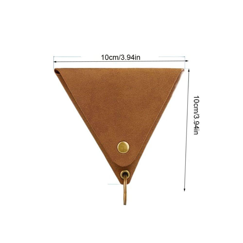 Solid Color Triangle Coin Purse Korean Style Card Storage Bag Simple Small Item Bag Women
