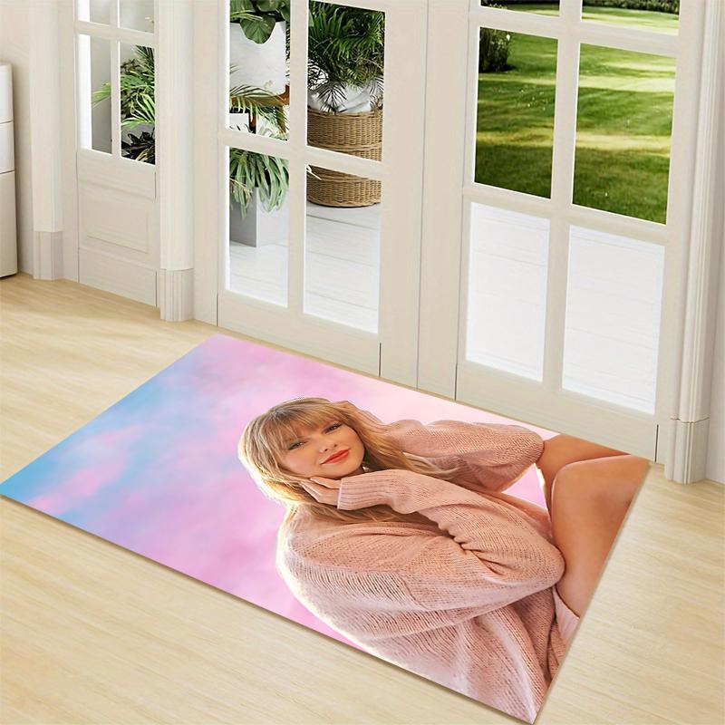 Pink Dream Portrait Carpet Rug Soft Washable Antislip Home Living Room Sofa Mats Personalized Christmas Rug