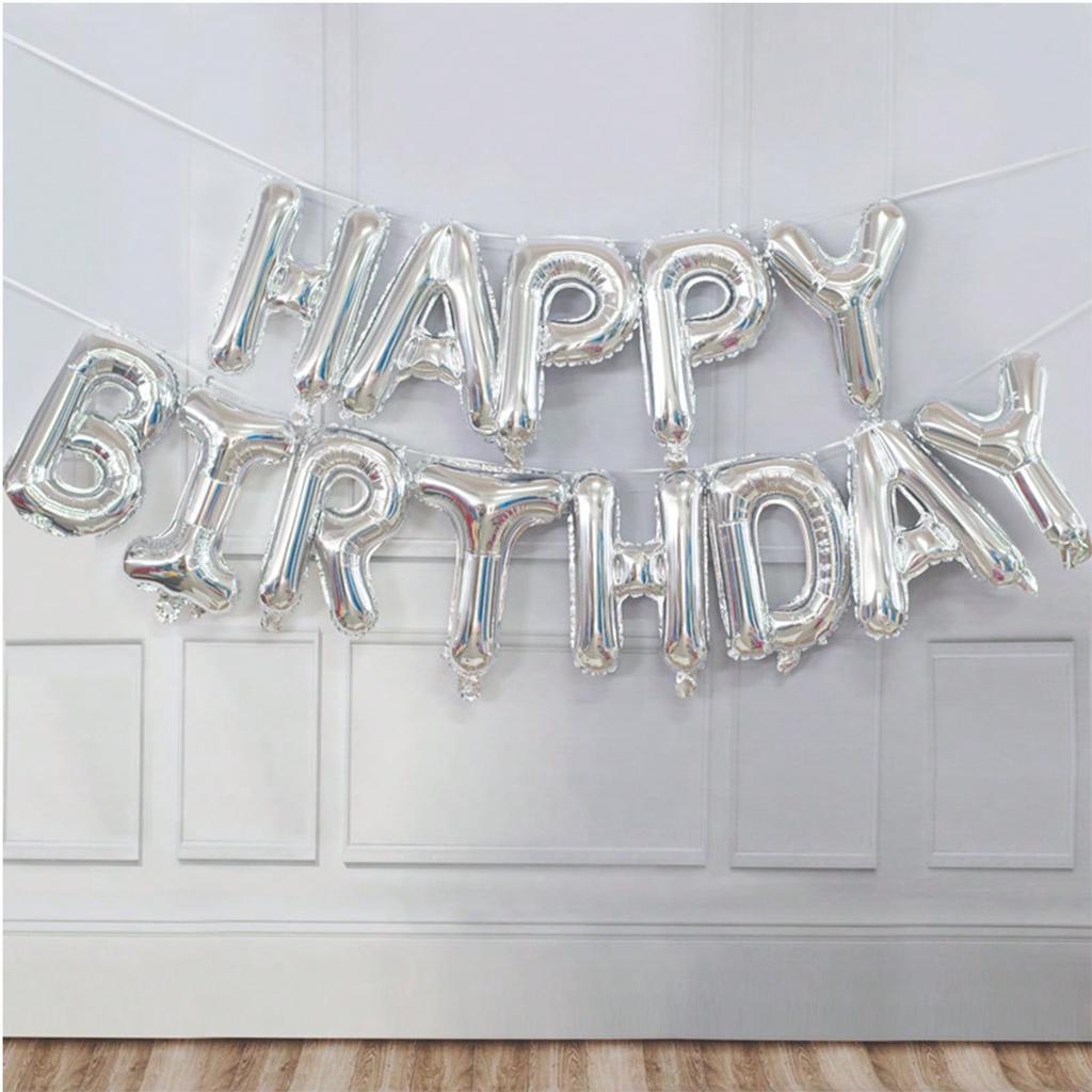 13Pcs/Set Birthday Balloon Rose Gold Color Foil Letter Balloons Set Happy Birthday Decoration Kids Party Supplies