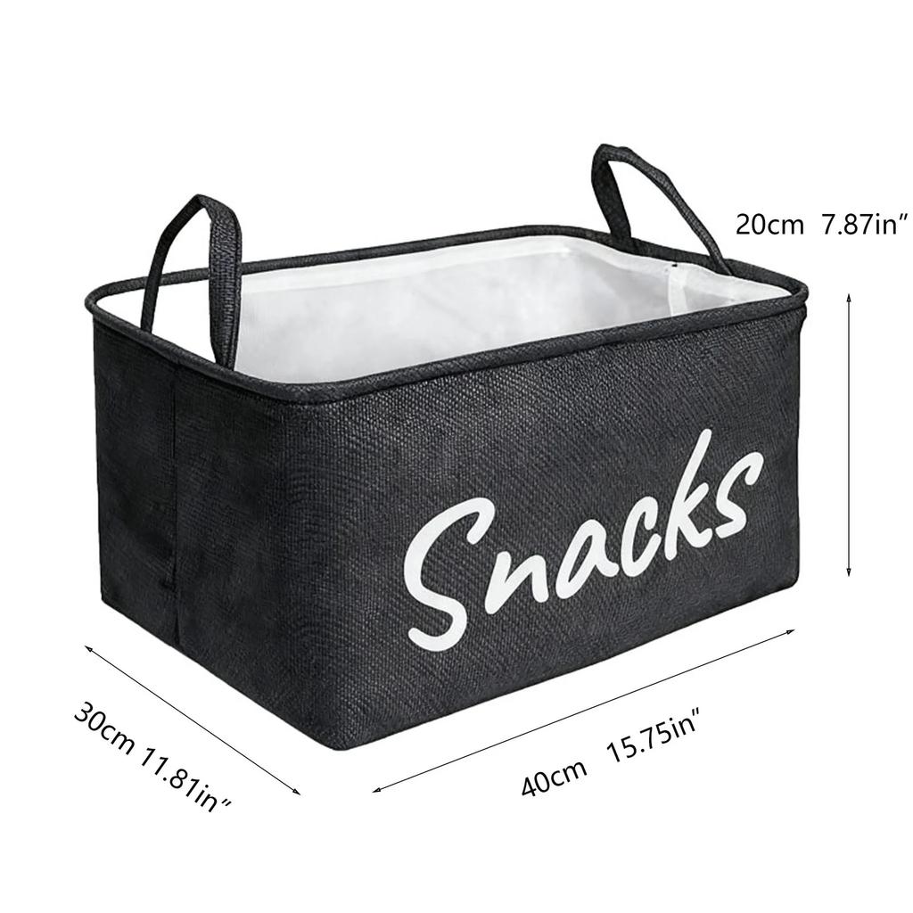 Cotton-Linen Home Foldable Storage Box Large Capacity Storage Basket Multi-Functional Storage Tote Toy Basket for Bedroom
