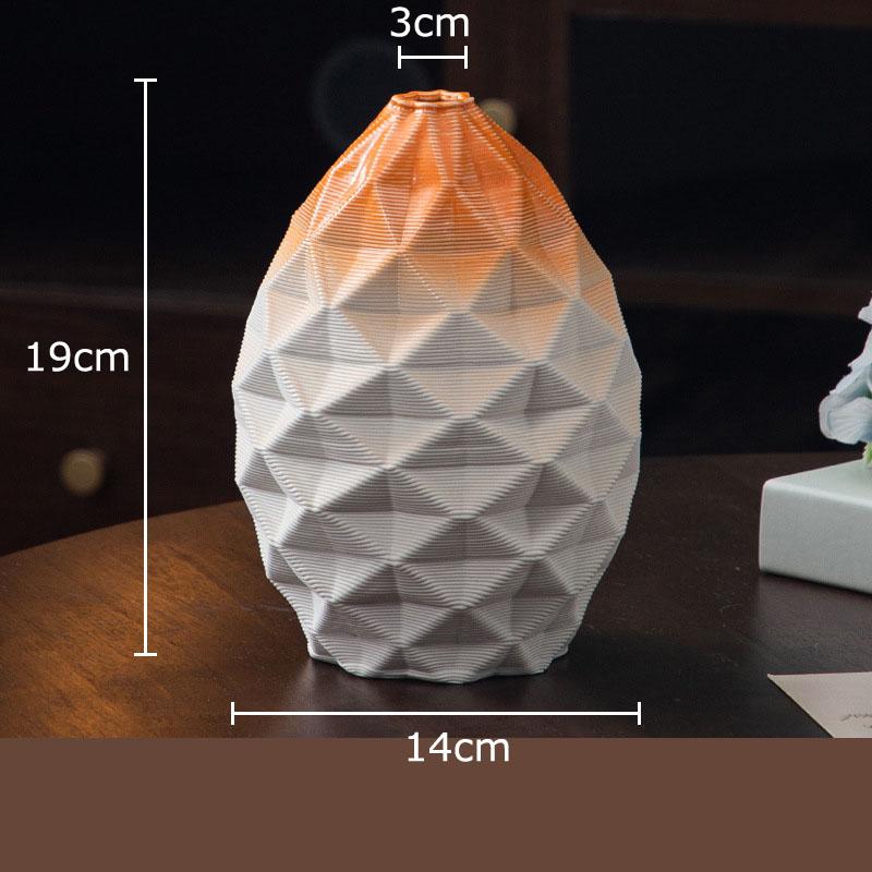 Wave Striped Ceramic Vase Creative Plant Pot Table Decoration Ornaments Flower Arrangement Floral Vases Room Aesthetic Decor