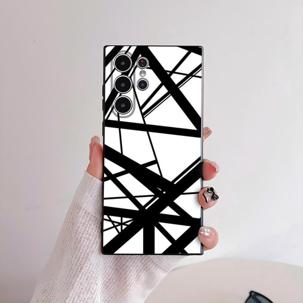 E-Evh Guitar Pattern Phone Case For Samsung Galaxy S25 S24 S22 S23 Ultra S21 S20 Plus 5G Frosted Non-Slip Full Cover Soft Case