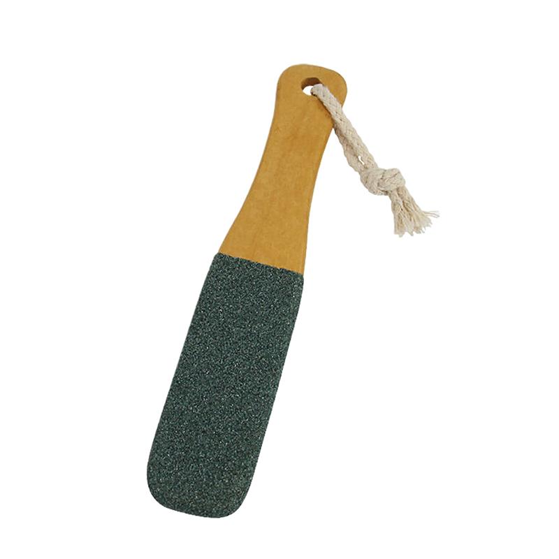 Bamboo Handle 360° Foot File Natural Pumice Stone Exfoliator Professional Pedicure Tool for Callus Removal Dead Skin Scrubbing