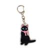 2D Flat Acrylic Cat Charm Keychain Pendant Black Cat Hanging