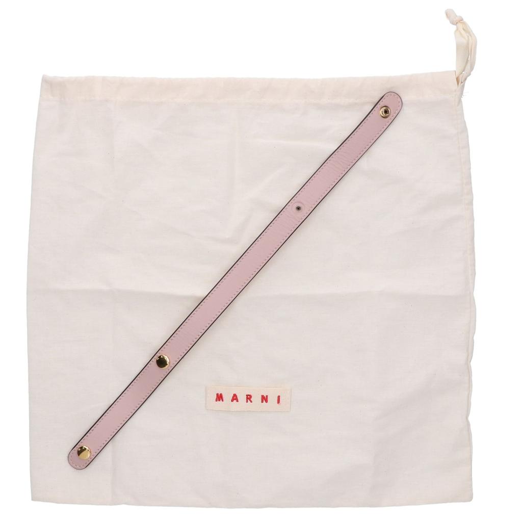 MARNI TRUNK Medium Calfskin Bi-Color Leather 2-Way Shoulder bag Brown / pink beigeUsed