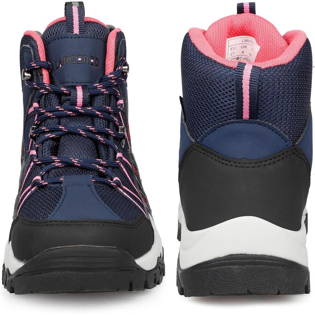 LARGERED Women's Waterproof Lightweight Trekking Hiking Boots Non-Slip Breathable Outdoor Shoes Winter Size 37-42 EU
