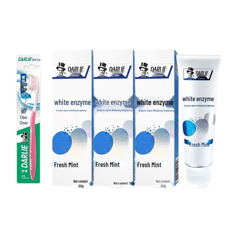 Hawley & Hazel White Enzyme Toothpaste & Toothbrush Set