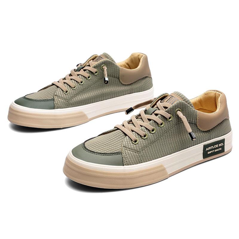 New Spring Mens Shoes Korean Style Trendy and Versatile Casual Mens Canvas Shoes Light Luxury Niche Comfortable Flat Shoes