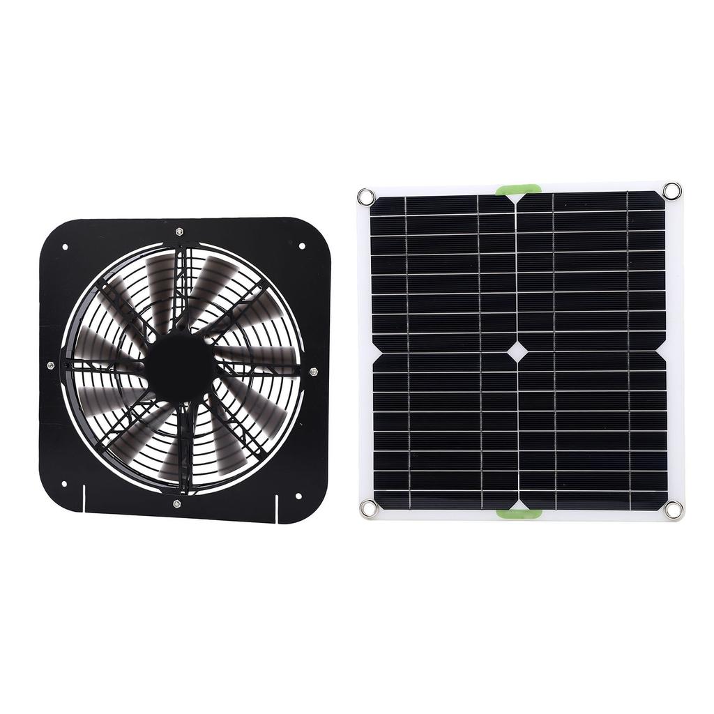 Solar Powered Exhaust Fan 100W 10 Inch Solar Vent Fan Kit for Kitchen Pet House Chicken Coop Greenhouse