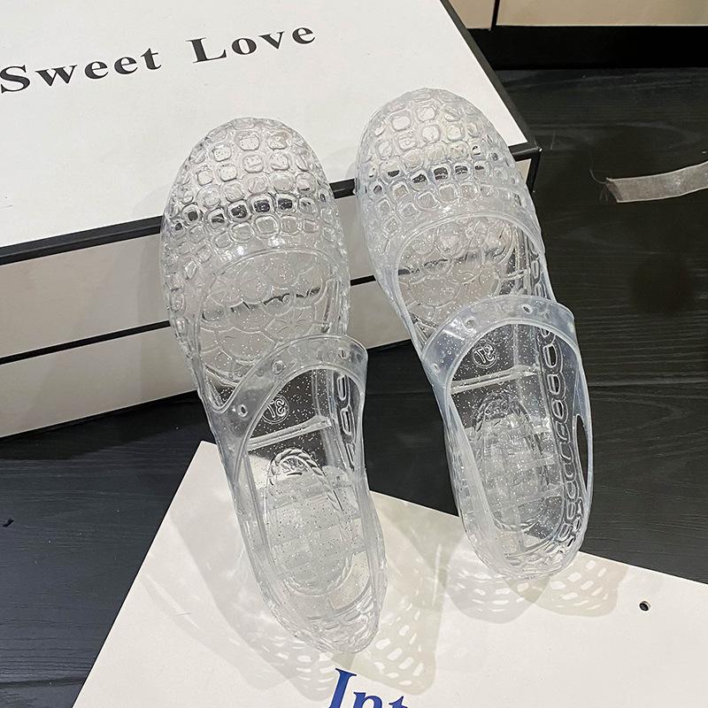 Women's Versatile Non-slip Wedge Heel Sandals: Closed-Toe, Breathable, Outdoor, Hollow-Out Design