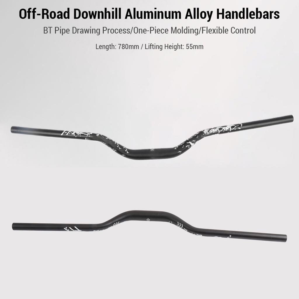 31,8MM Mountainbike-Lenker Aluminiumlegierung Riser-Lenker 55MM Rise 780MM Länge Fahrradlenker mit matter Oberfläche