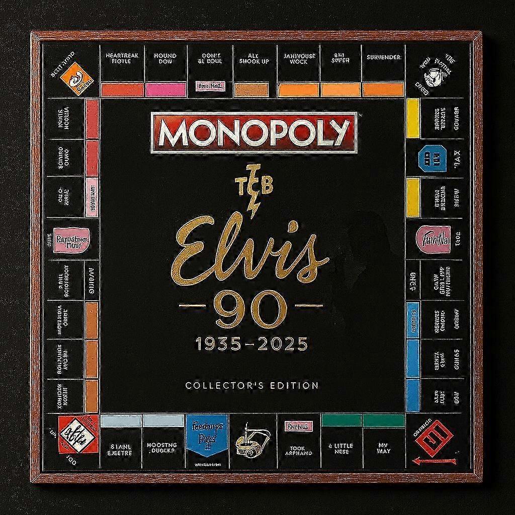 Das King of Rock Roll 90-jähriges Jubiläum Monopoly Brettspiel Sammleredition mit 8 Themen-Designs