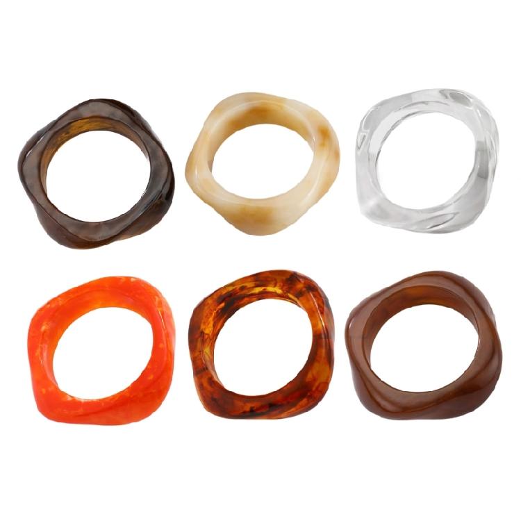 Wyrazista Akrylowa Bransoletka Biżuteria Modna Akrylowa Żywiczna Bransoletka Retro Wygląd Opaska na Nadgarstek Zapięcie dla Entuzjastów Mody