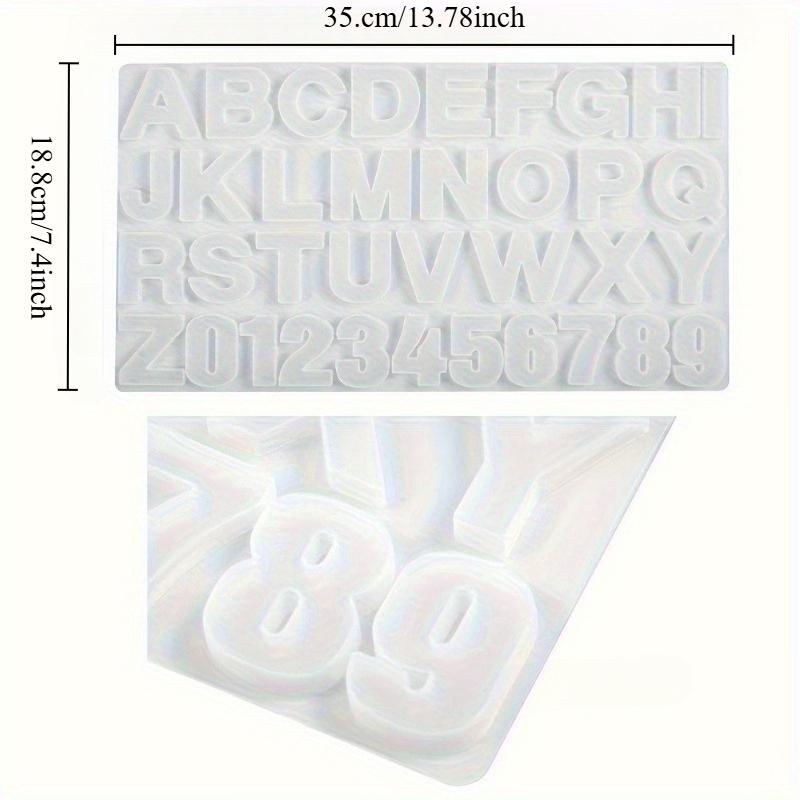 Letter A To Z Pendants Silicone Mold Alphabet Letter and Number Silicone Mold Epoxy Resin Mold for DIY Jewelry Making Supplies