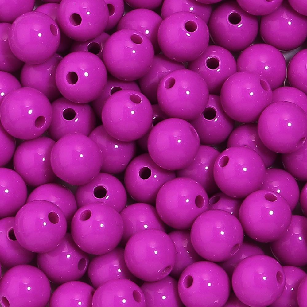 Akrylové Vánoční Série Jednobarevné Kulaté Korálky pro DIY Řetízky na Mobilní Telefon