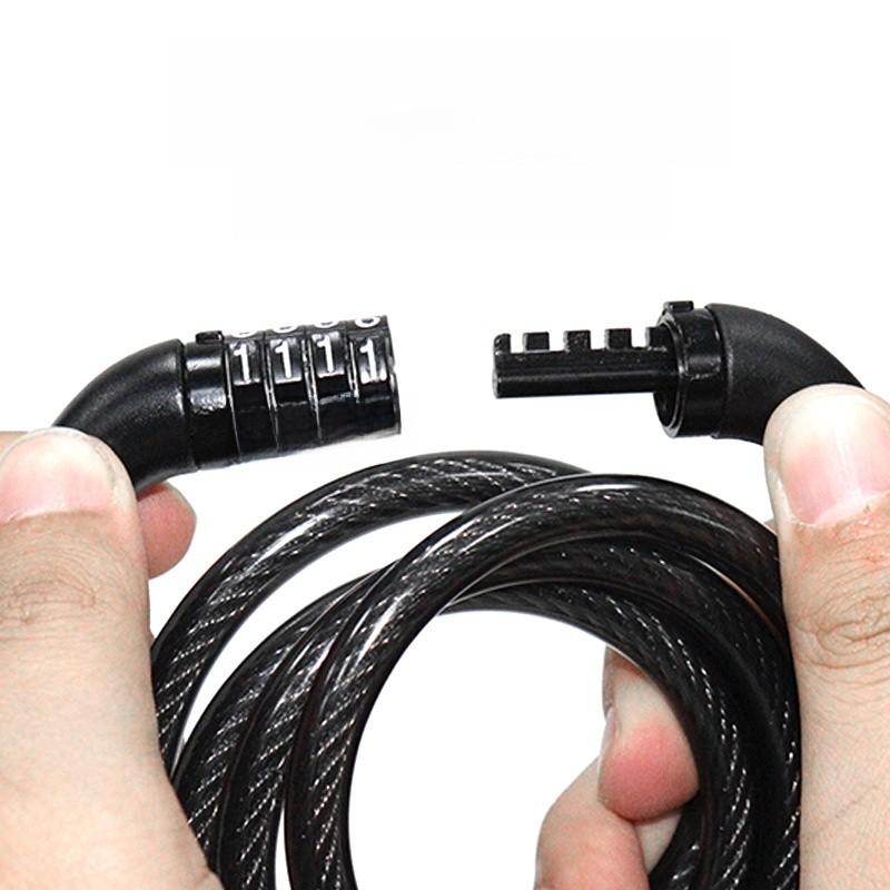 Bicycle Lock With Password Steel Wire For Mountain Bike Security And Theft Prevention