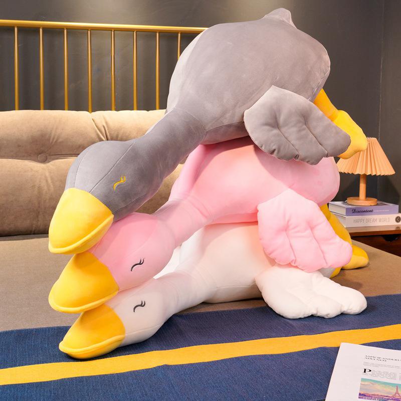 Entzückendes Gänse-Stofftier Weiche Kuschelpuppe Heim- und Bürodekoration 3D-Kissen Geburtstaggeschenk Für Kinder