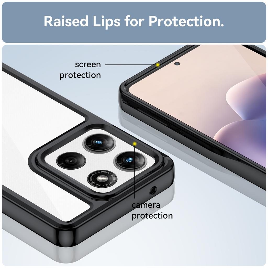 For Motorola Edge 60 Stylus Clear Case Moto Edge 60 Stylus Cover Coque Fundas Hard Translucent Soft Edge Shockproof Phone Bumper