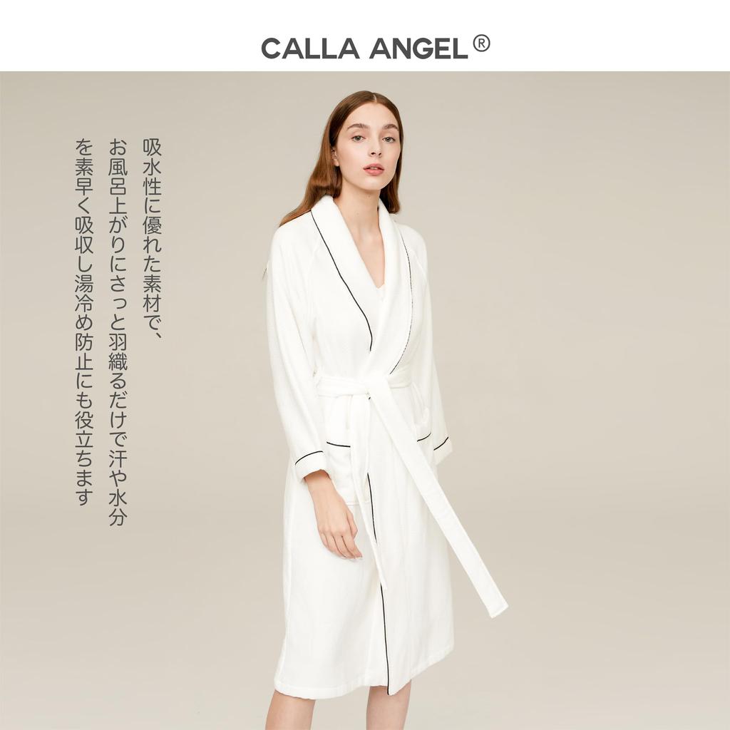 New York Bathrobe Luxury Towel Extra Long Heat Quick After Popular Overseas [Calla Angel] Gown, Fabric, Cotton, 100% Cotton, Lightweight,