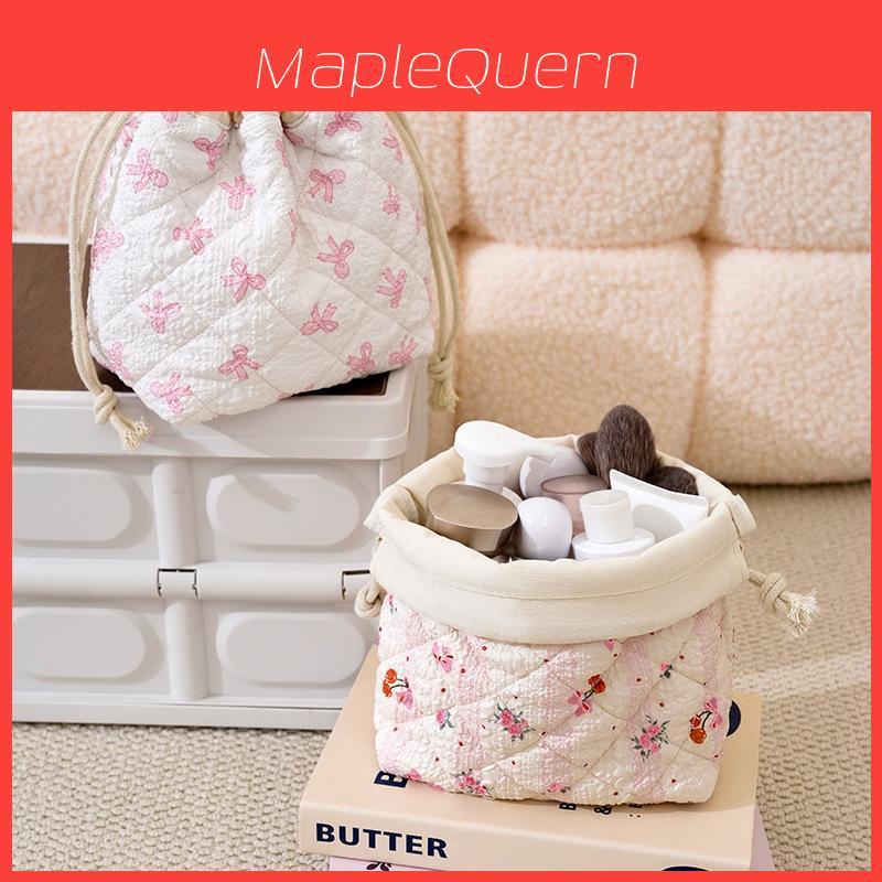 Makeup Bag With Drawstring Large Capacity Portable Travel Organizer For Cosmetics And Accessories