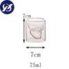 Tazza da Caffè Tazza in Vetro a Doppia Parete con Testa di Teschio di Cristallo W skey Vino Vodka Bar Club Bicchiere da Birra Vino