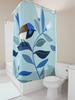 Elegant Bird and Flower Shower Curtain for Spring Home Decor - Waterproof and Durable Fabric for Bathroom Easy-Clean  Non-Toxic