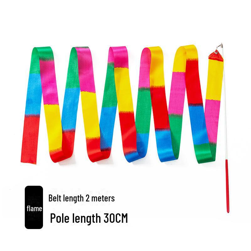 

Цветная лента для художественной гимнастики для детей - шелковая лента-палочка для выступлений и занятий в детском саду