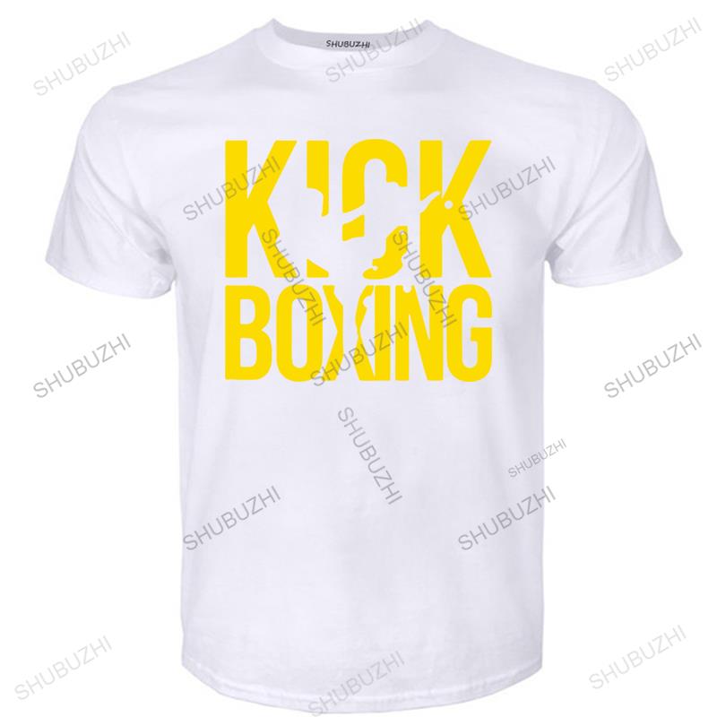 High Quality Brand Men Tshirt Kick Boxing Casual Short Sleeve Oneck Fashion Kick Boxing Printed  Cotton T Shirt Men S