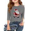 Children's 3/4 Sleeve Independence Day Printed Round Neck Casual T-shirt